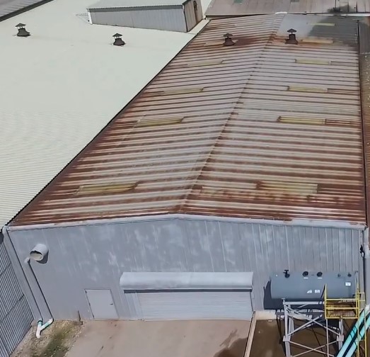 Commercial Building with Low Slope Metal Roof Low Slope Metal Roof