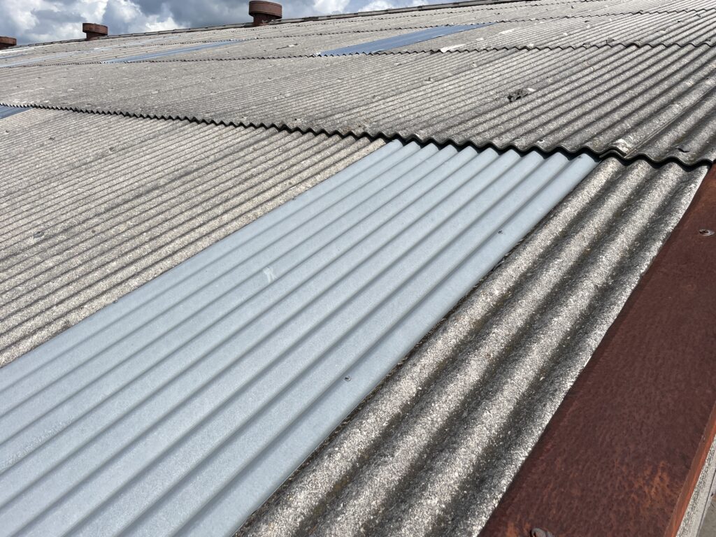Dirty Grey Transite Asbestos panels