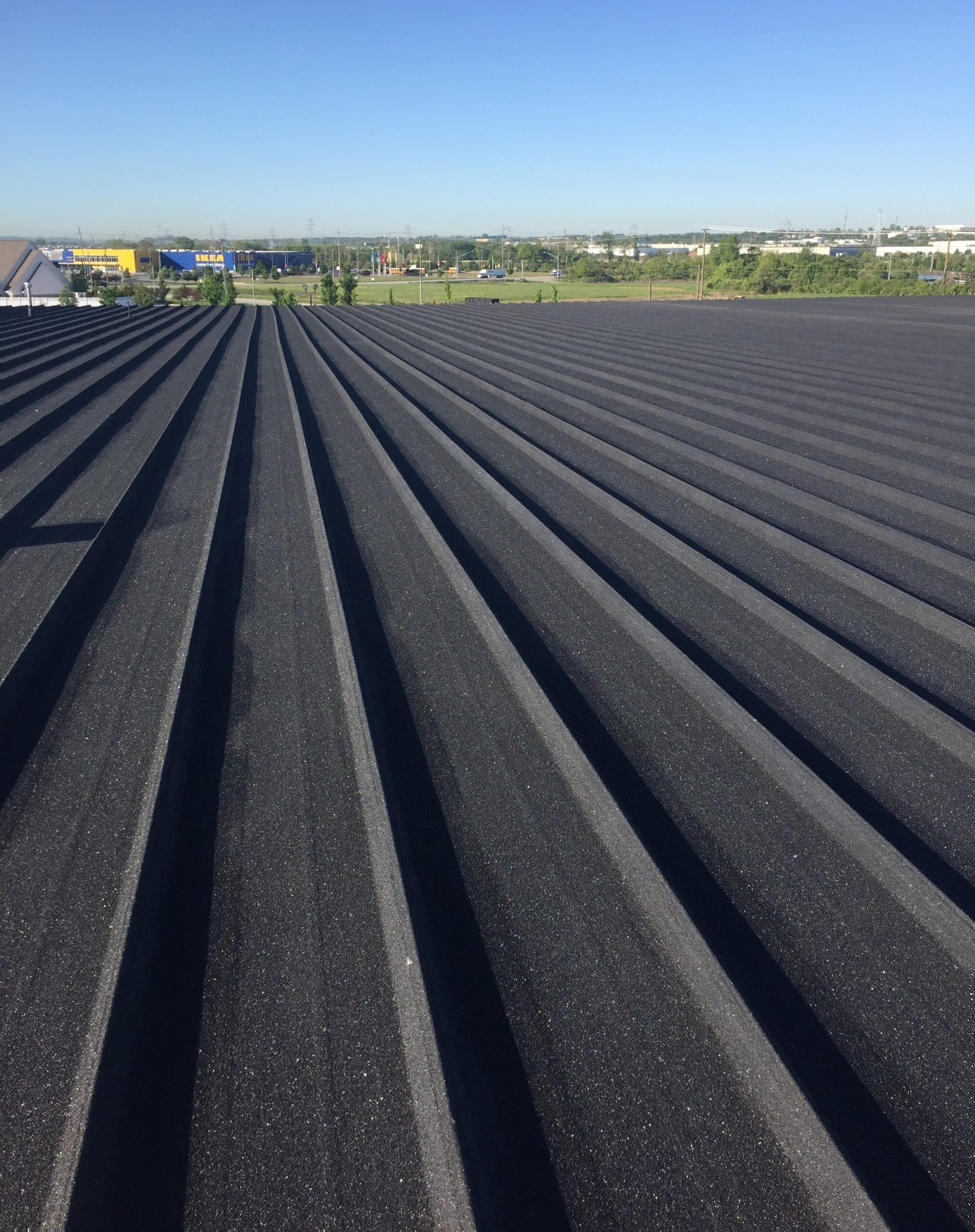 Repaired Industrial Metal Roof An industrial metal roof in OH gets repaired.