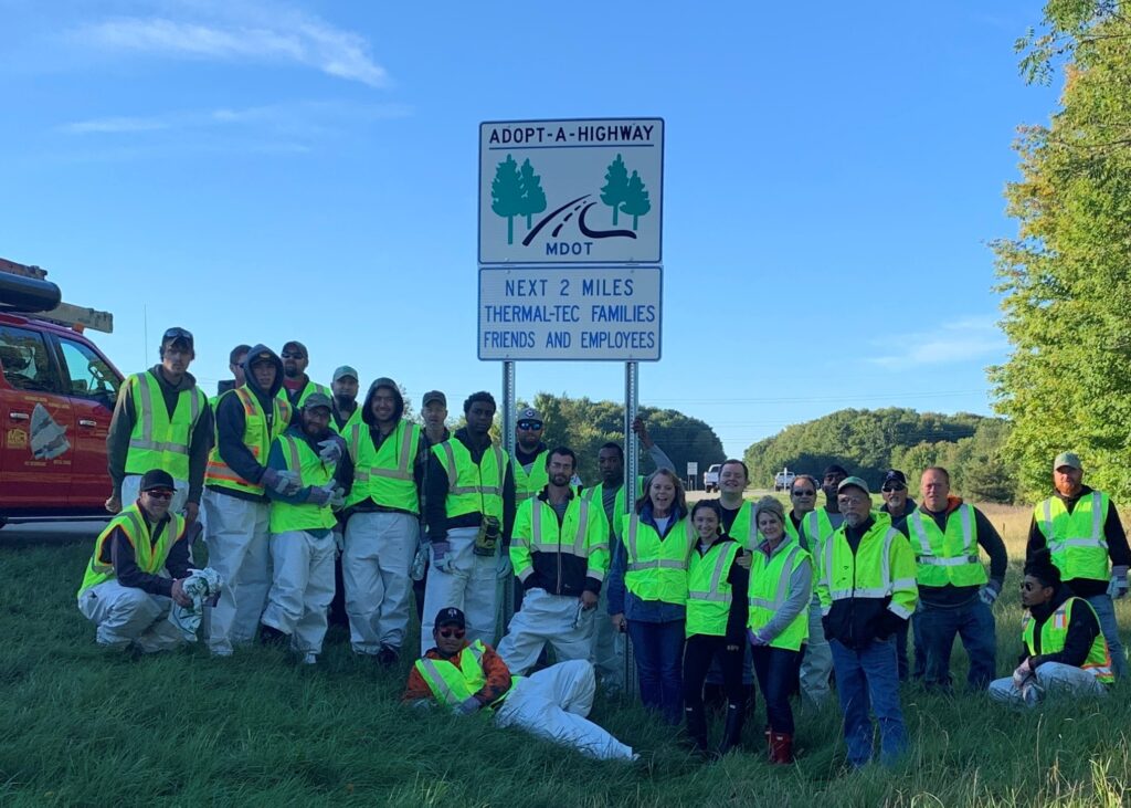 Highway Cleanup Thermal-Tec cleans up a section of US-131 every year.