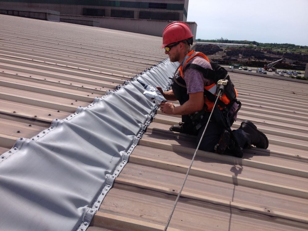 DekStrip used for industrial building junction